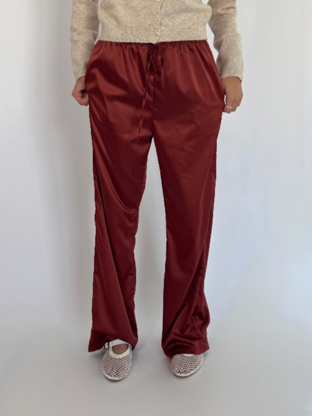 Copper Satin Pants